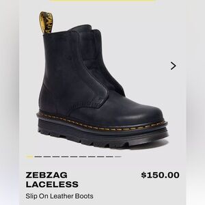 Black ZEBZAG LACELESS
Slip On Leather Boots